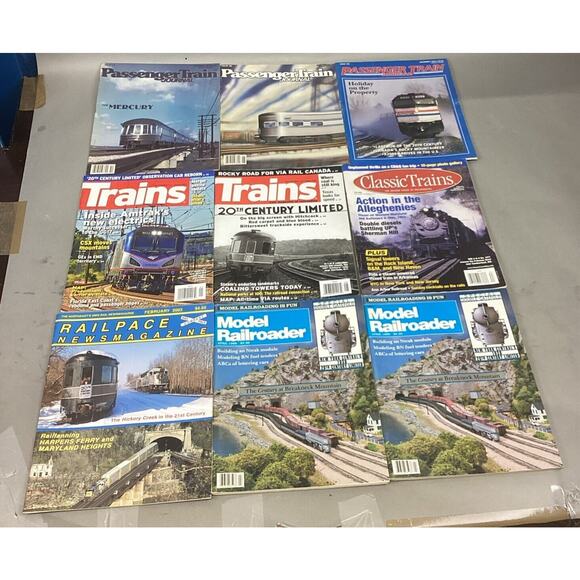 Lot Of 9 -Passenger Train Journal, Trains, Railpace & Model Railroader Magazines - Picture 1 of 16